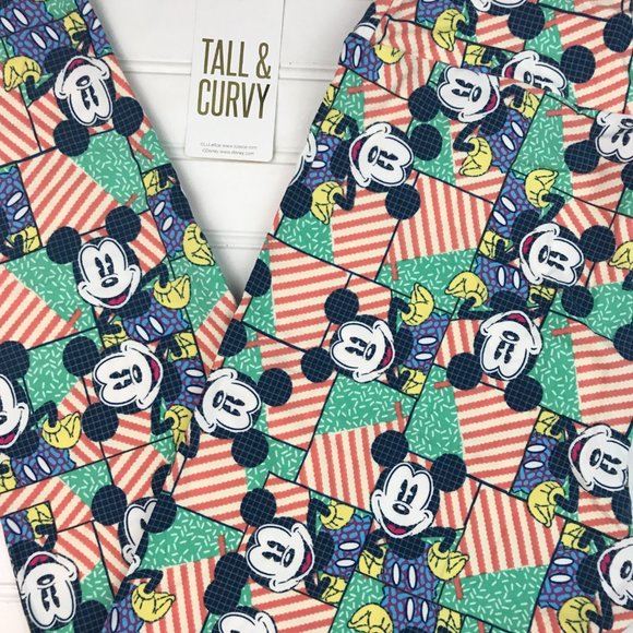 LuLaroe TC Disney Mickey Mouse Leggings Tall & Curvy BRAND NEW plus - Picture 1 of 4